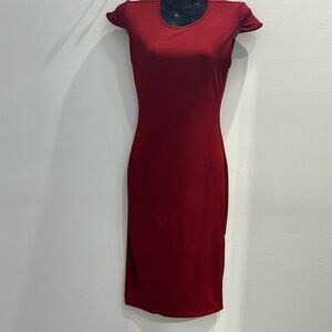 Chic Burgundy Midi Dress